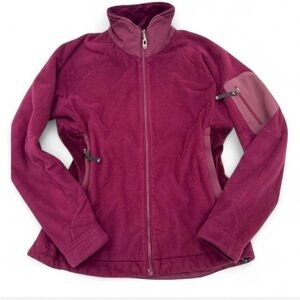 Women's Mountain Hardwear Fleece Jacket Lightweight Coat Fuzzy Purple Size Small